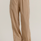 Active Basic - Side Piping Track Pants with Opening Stopper- Khaki|281