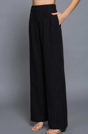 Active Basic - Pinstripe Woven Straight Pants|377