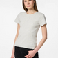 Pieces - Ribbed Basic Tee|2229