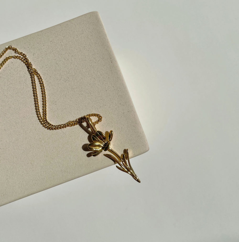 Crocus Necklace- 18K PVD gold plating|1856