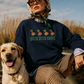 Duck Duck Goose Embroidered Cross-Stitch Sweatshirt|1680