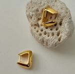 Pyramid Earrings- Small Gold - 18K PVD Gold Plating|1858