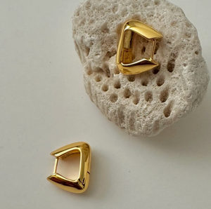 Pyramid Earrings- Small Gold - 18K PVD Gold Plating|1858
