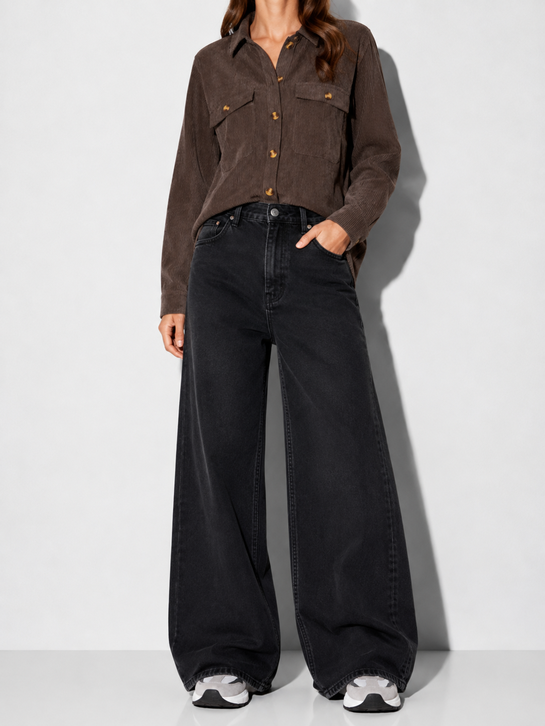 Pieces - Corduroy Button Up