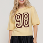 Active Basic - Short Sleeve Lettering Knit Top|405