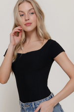 Active Basics - Cap Sleeve Textured Body Suit|299