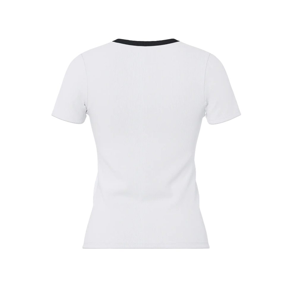 Pieces - Ribbed Basic Tee|2235