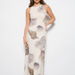 Pretty Garbage - Welles Shell Print Mesh Maxi Dress|155