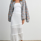Buttermelon - Floral Print Corduroy Collar Jacket|213
