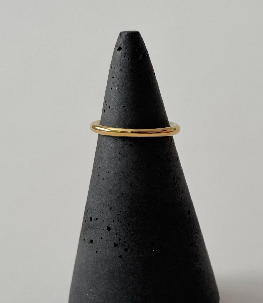 Plain Stacking Ring - 18K PVD gold plating|2179