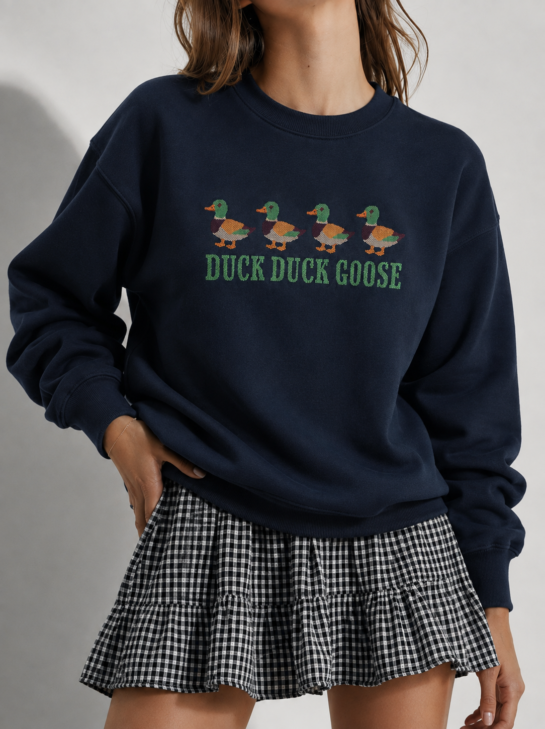 Duck Duck Goose Embroidered Sweatshirt