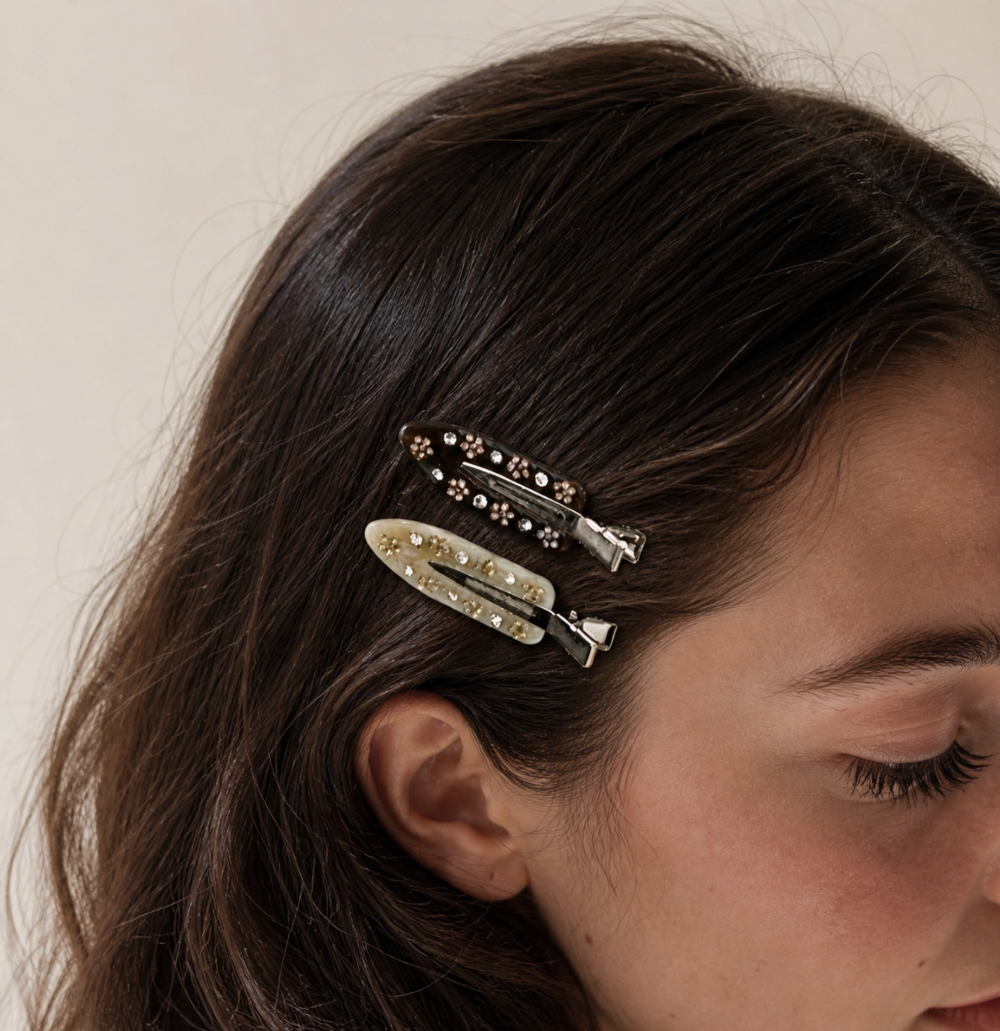 Lady June - Vintage Floral Hair Clips|2044