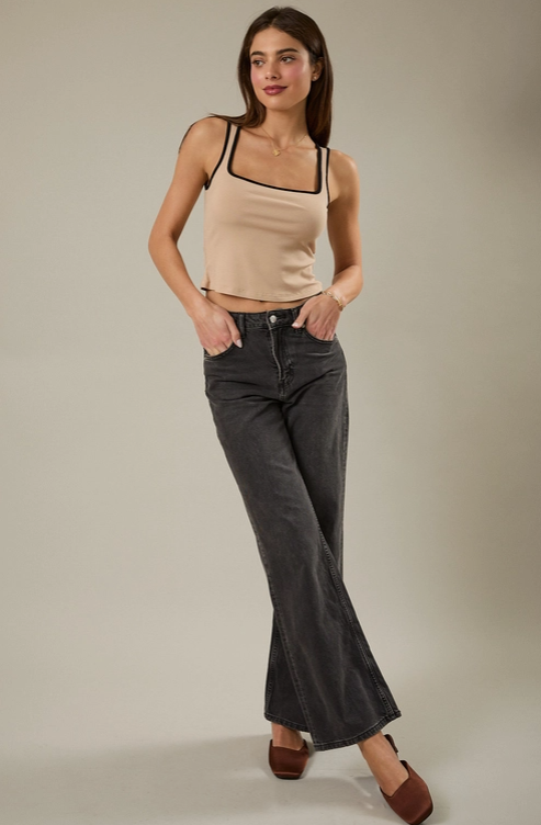 Sunday Edition - Square Neck Sleeveless Ribbed Tank|72