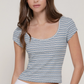 Active Basic - Striped Textured Knit Top|305