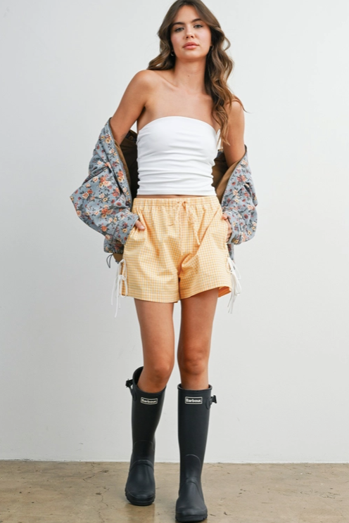 Buttermelon - Floral Print Corduroy Collar Jacket|208