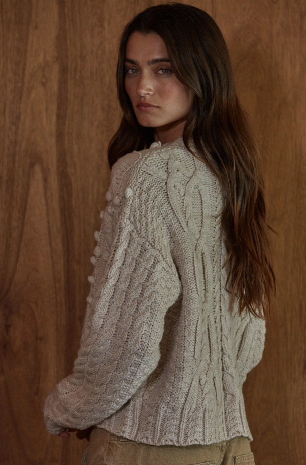 By Together - Knit Sweater Cable Knit Pullover|570