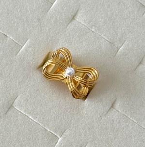 Namaste Jewelry - Bow Pearl Ring|1844