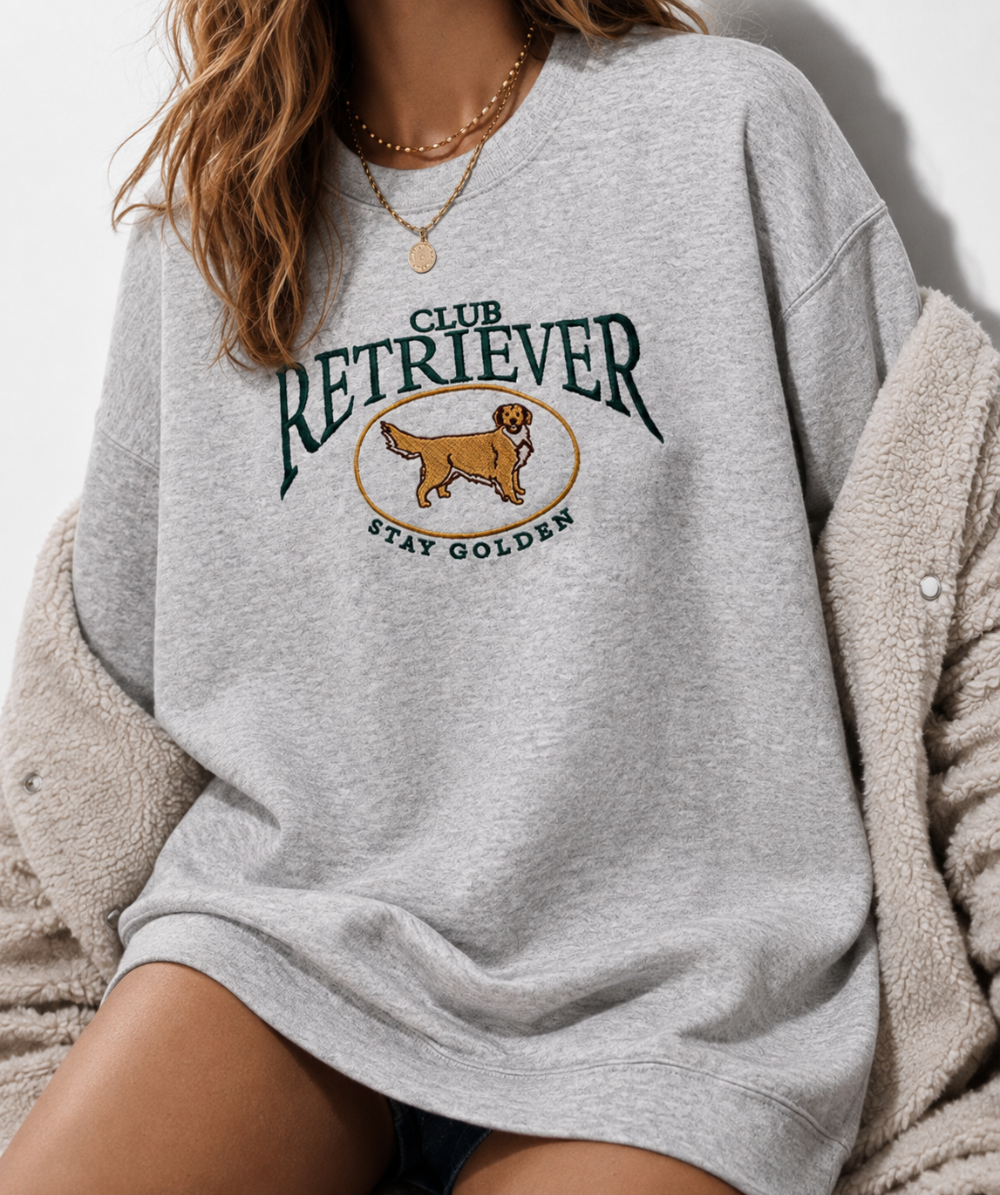 Embroidered Retriever Club Sweatshirt|1779