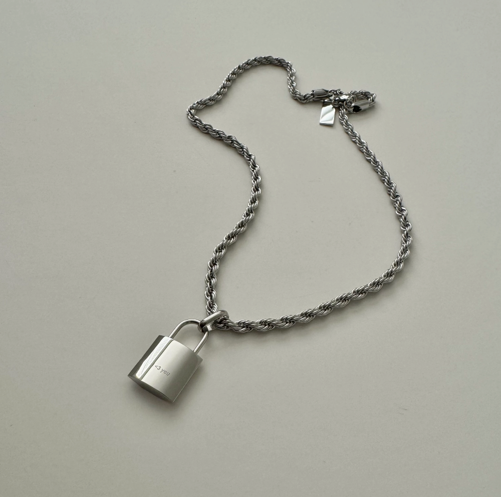 Love Lock Necklace- Silver|2097