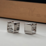 Lexi Square Huggies- Silver|2090