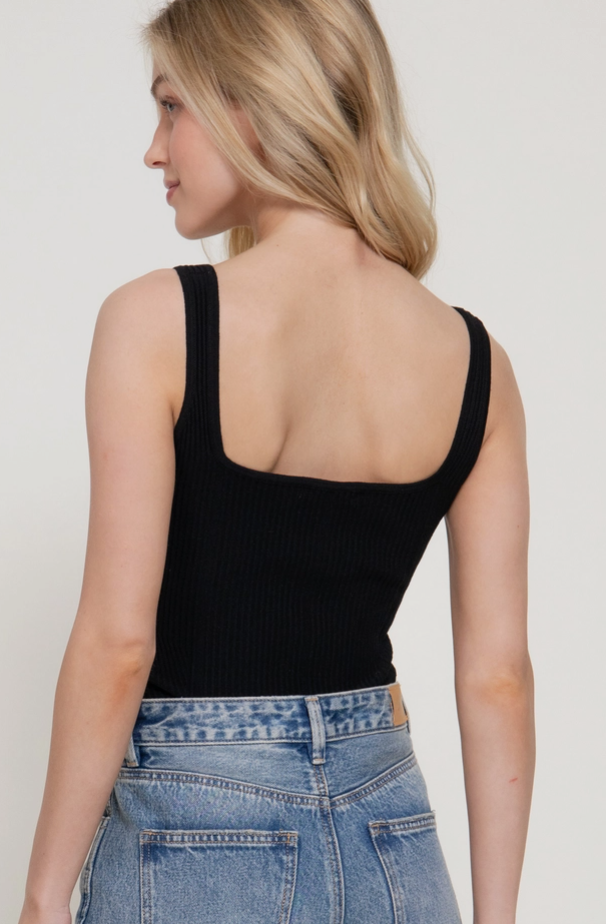 Active Basic - Square Neck Sweater Bodysuit|437