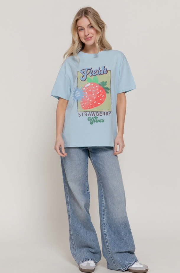 Active Basic - Short Sleeve Strawberry Tee|396