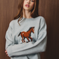 Le Lis - Horse Graphic Knit Crew Neck Sweater|3670