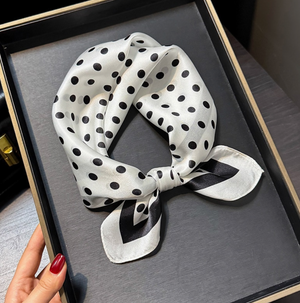 Lady June - Polka Dot Silk Scarf|2028