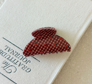 Lady June - Strawberry Gingham Claw Clip|2040