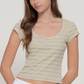 Active Basic - Striped Textured Knit Top|302