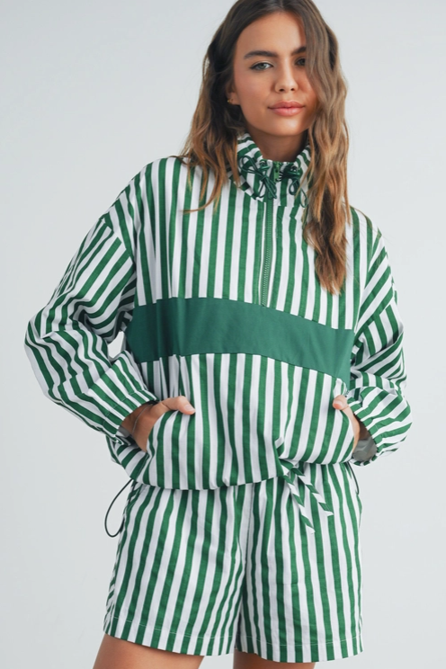 Buttermelon - Drawstring Turtleneck Jacket|201