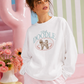 Club Doodle Embroidered White Sweatshirt|1679