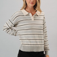 Sunday Edition - Polo Collared Long Sleeve Stripe|61