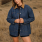 Blu Pepper - Corduroy Pin Strip Jean Jacket|575