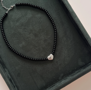 Maira Beaded Necklace- Silver|2101
