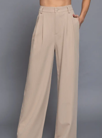 Active Basic - Pinstripe Woven Straight Pants|375