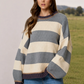 Blu Pepper - Oversized Striped Sweater|533