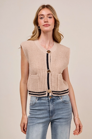 So Me - Knitted Sweater Vest|595