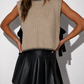 Buttermelon - Mock Neck Sleeveless Sweater