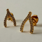 Wishbone Studs -18K PVD Gold Plating|1618