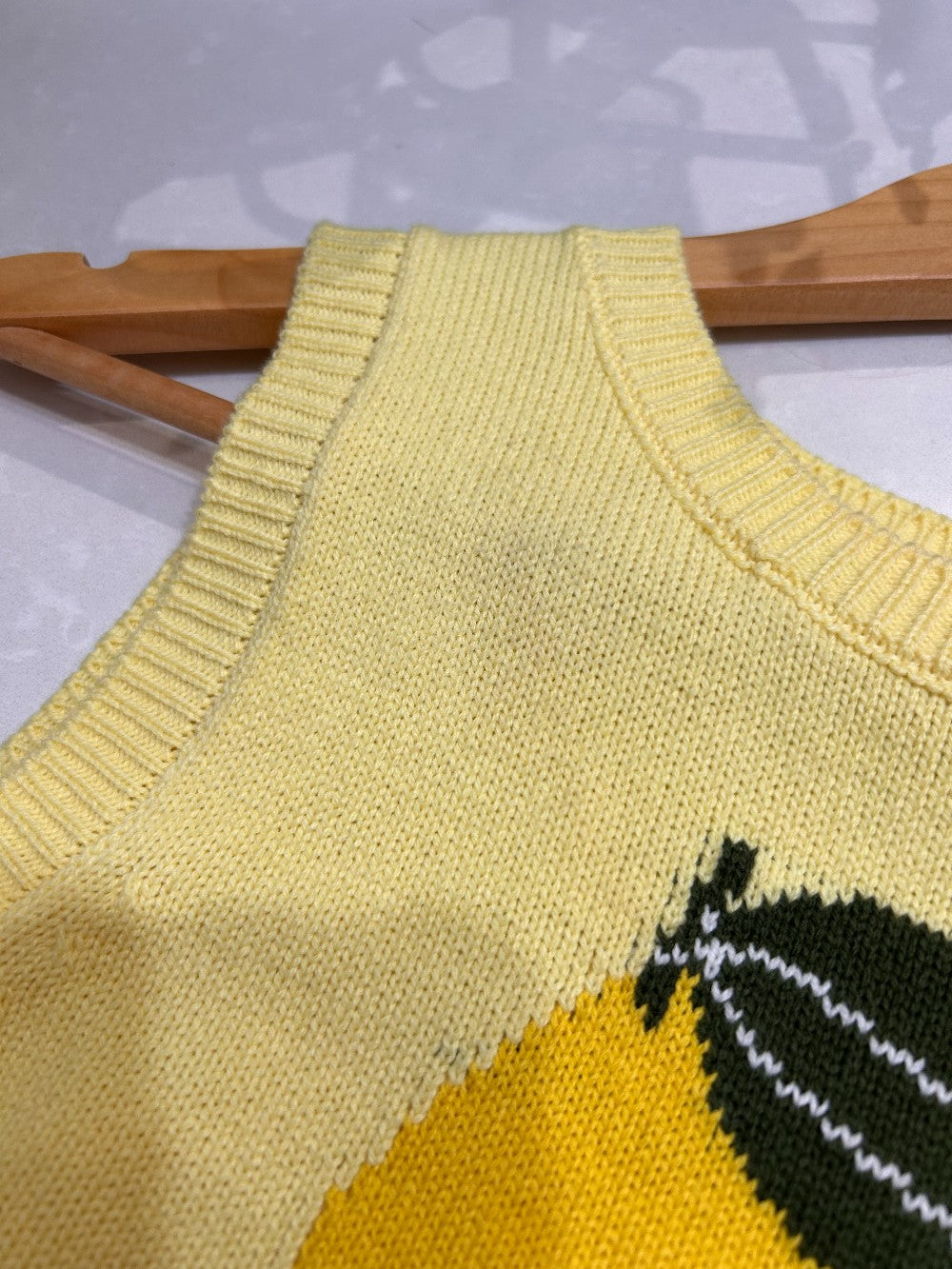 Lemon Knit Sweater Tank Small *Imperfection Reg $55|3834