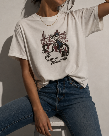 Wild At Heart Embroidered T-Shirt