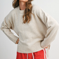 Buttermelon - Striped Drawstring Wide-Leg Cuffed Pants|260