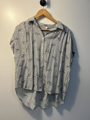 Jane And Delancey Zebra Top- L|4415
