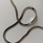 Cascade Herringbone Necklace - 18k rhodium plated|1855