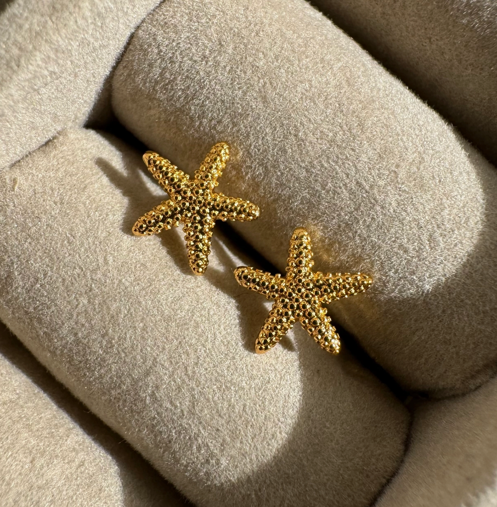 Starfish Studs - 18k gold plated brass|2199