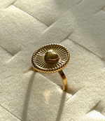 Ribbed Heart Ring - 18K PVD gold plating|2185