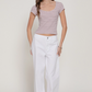 Active Basic - Striped Textured Knit Top|307
