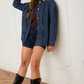 Blu Pepper - Corduroy Pin Strip Jean Jacket|573