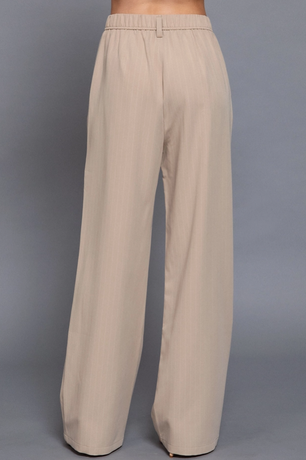 Active Basic - Pinstripe Woven Straight Pants|373